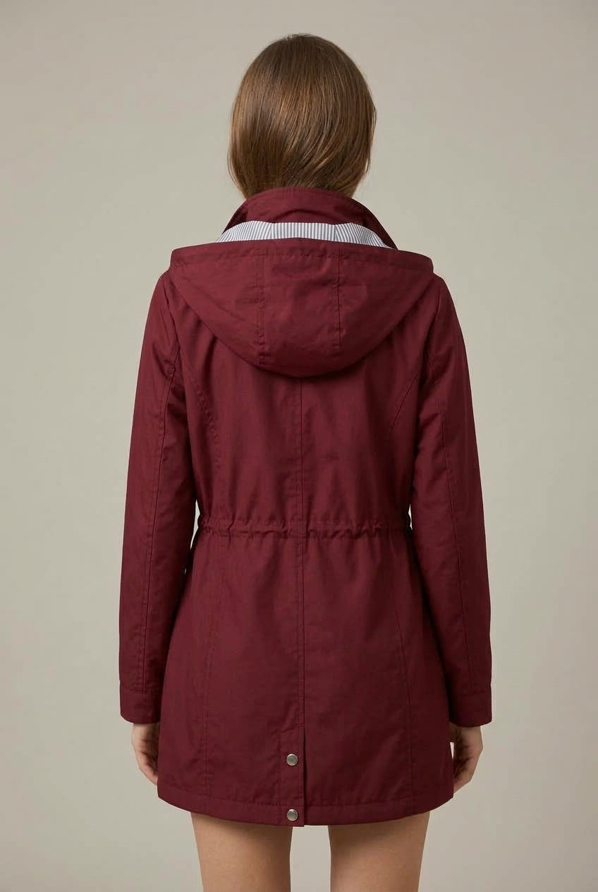 Women Jacket | Hooded Full-Zip with Drawstring Waist