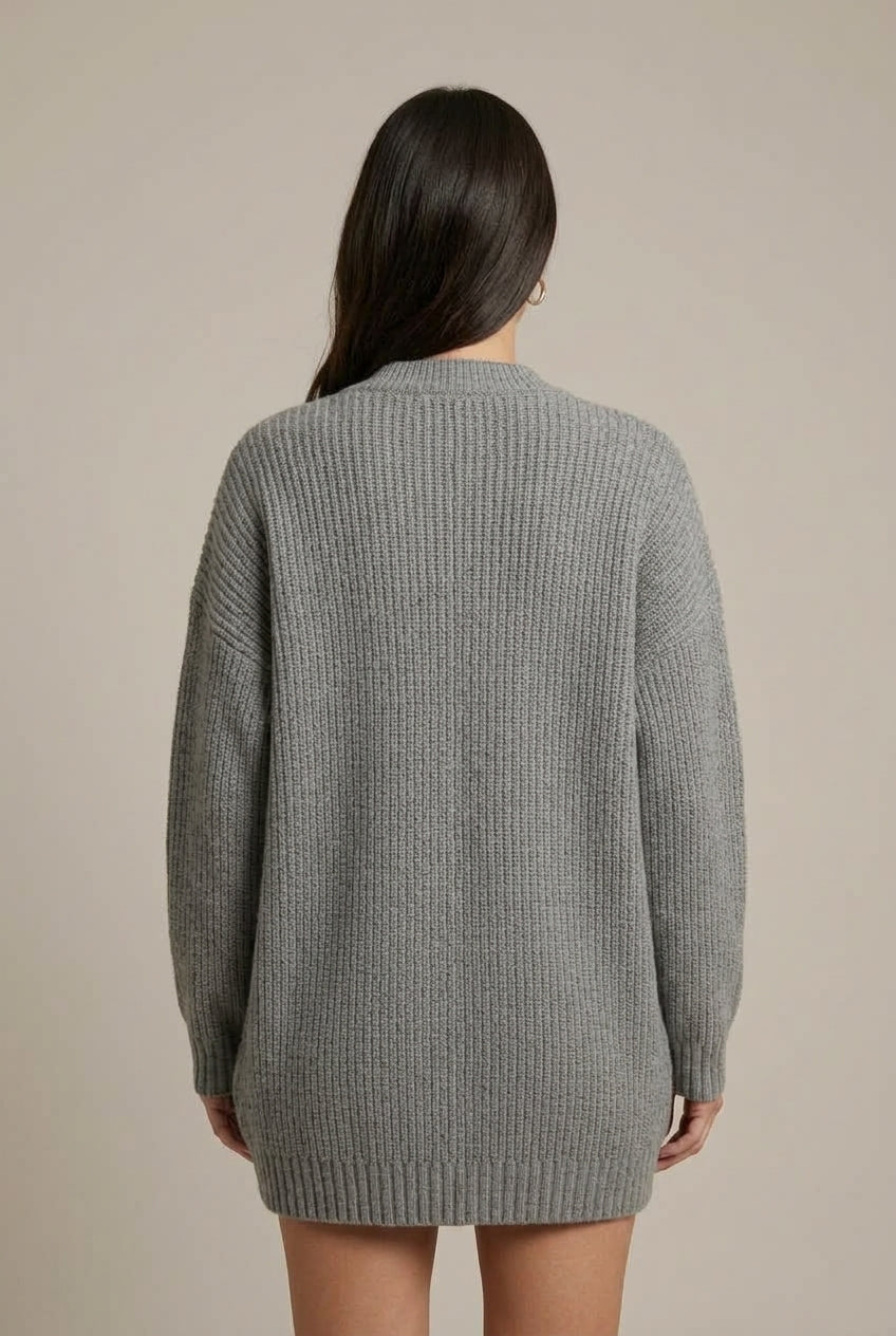 Women Cardigan | V-Neck Relaxed Fit with Button Front