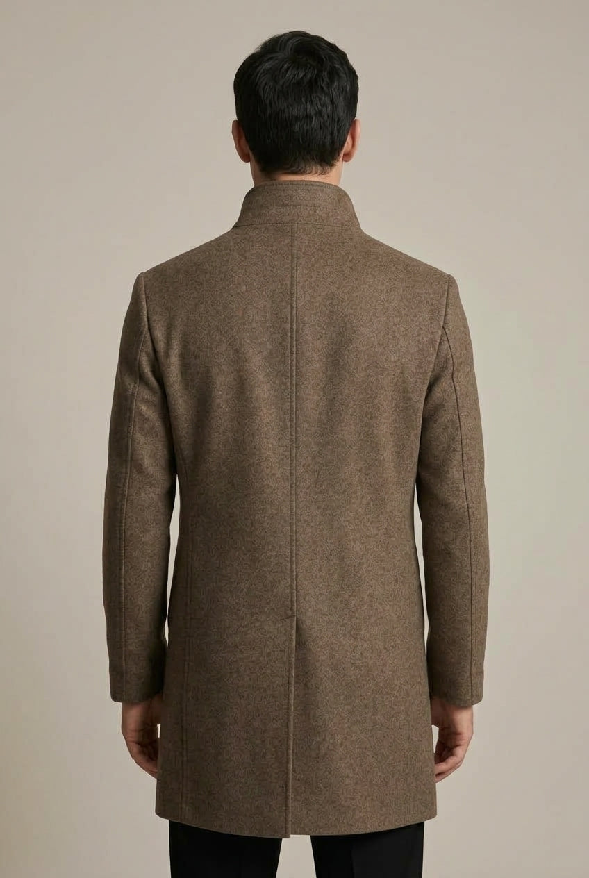 Men Coat | Slim Fit with Notch Lapel Two-Button Front