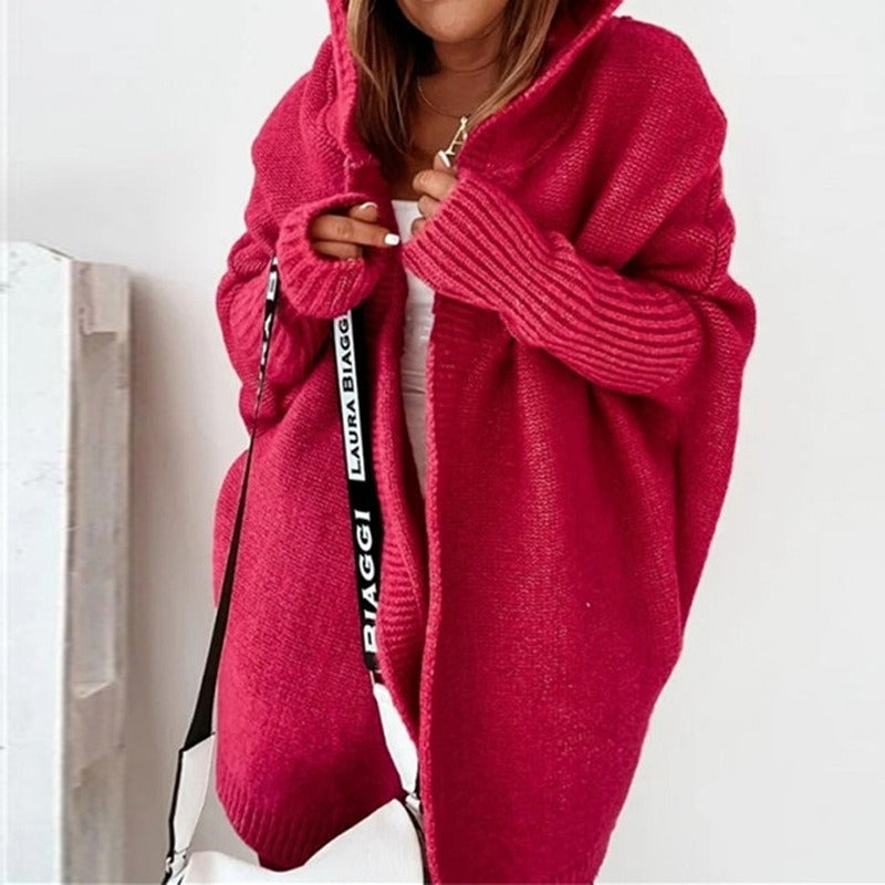 Women Cardigan | Hooded Open Front Long Cut Coverage