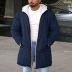 Men Jacket | Reversible Hooded Windbreaker with Fixed Hood