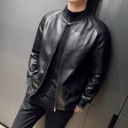 Men Jacket | Zip-Up Bomber with Raglan Sleeves and Ribbed Trim