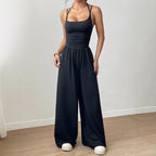 Women Jumpsuit | Wide Leg Fit with Ruched Waist Detail