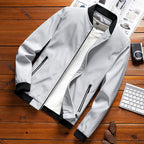 Men Jacket | Fleece-Lined Bomber with Contrast Piping