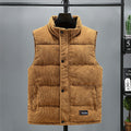 Men Set | Corduroy Puffer Vest with Snap Placket