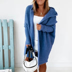 Women Cardigan | Hooded Open Front Long Cut Coverage