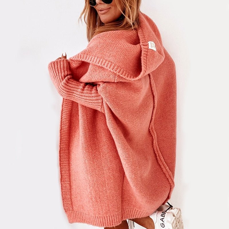 Women Cardigan | Hooded Open Front Long Cut Coverage