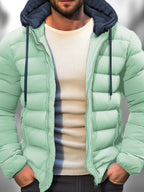 Men Jacket | Hooded Zip Front with Adjustable Drawstring