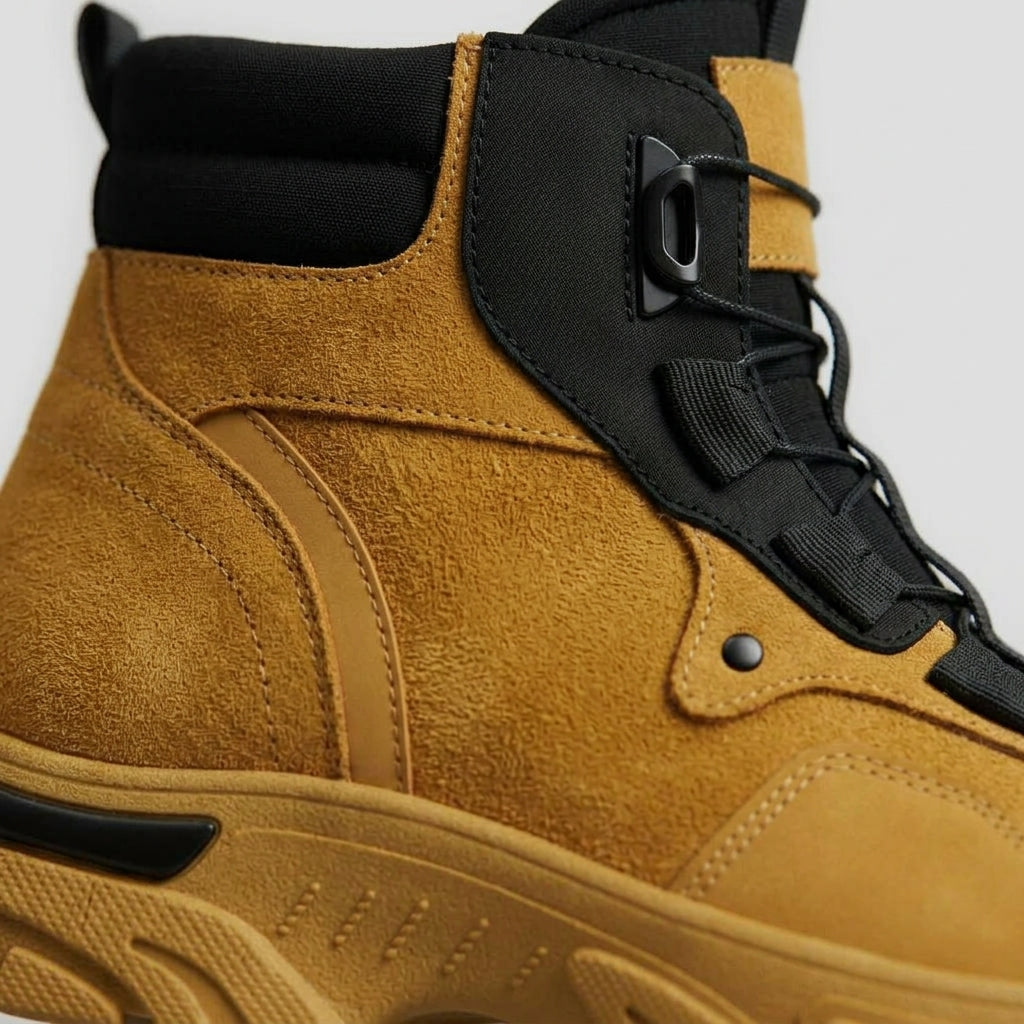 Men Boots | High-Top Lace-Up with Chunky Lug Sole Design