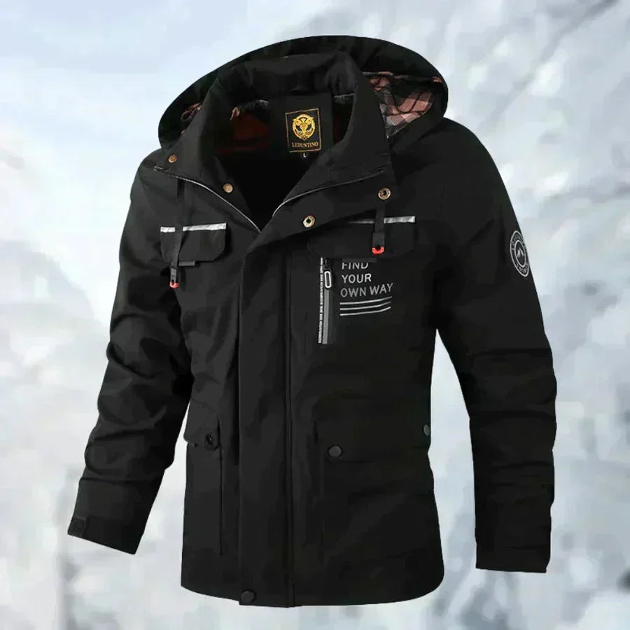 Men Jacket | Waterproof Hood and Adjustable Cuffs Outdoor Fit