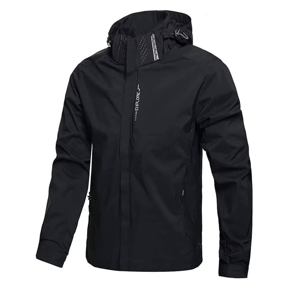Men Jacket | Full-Zip Hip-Length Softshell Outerwear Fit