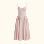 Corset Midi Dress Women Sweetheart Neckline Design - Evergreen Outfits - Women Midi Dress