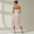 Corset Midi Dress Women Sweetheart Neckline Design - Evergreen Outfits - Women Midi Dress