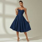 Corset Midi Dress Women Sweetheart Neckline Design - Evergreen Outfits - Women Midi Dress