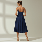 Corset Midi Dress Women Sweetheart Neckline Design - Evergreen Outfits - Women Midi Dress
