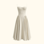 Corset Midi Dress Women Sweetheart Neckline Design - Evergreen Outfits - Women Midi Dress