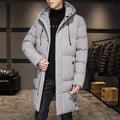 Men Puffer Coat | Long Quilted Cut with Detachable Hood