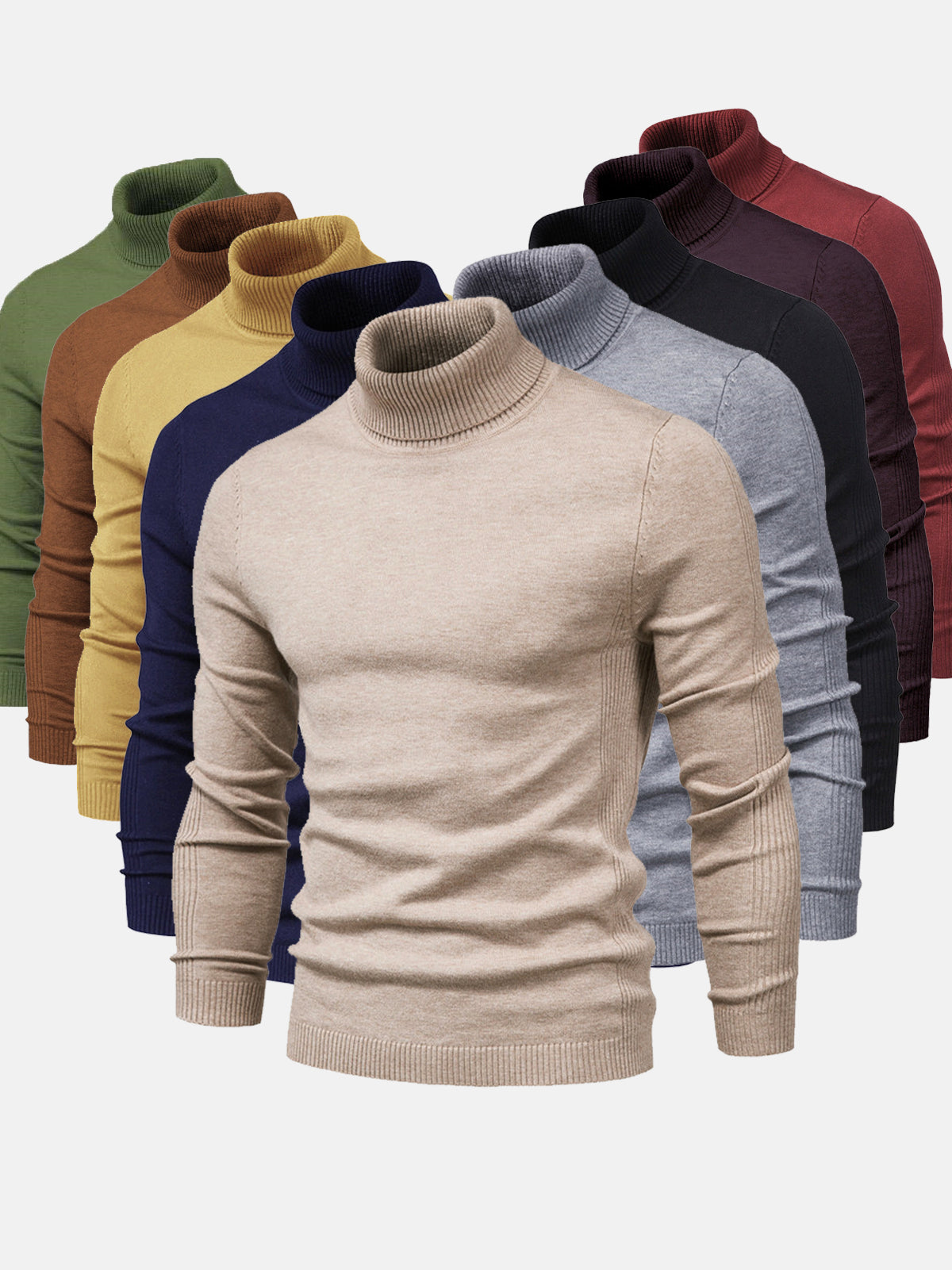 Men Sweater | Turtleneck Regular Fit Pullover Long Sleeve