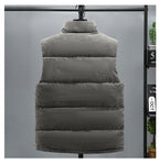Men Set | Corduroy Puffer Vest with Snap Placket