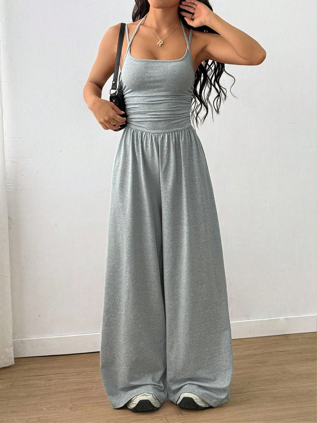 Women Jumpsuit | Wide Leg Fit with Ruched Waist Detail