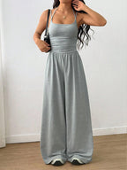 Women Jumpsuit | Wide Leg Fit with Ruched Waist Detail