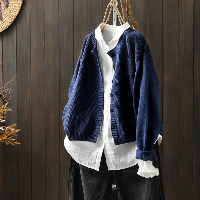 Women Cardigan | Oversized Fit with Full-Length Button Front
