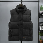 Men Set | Corduroy Puffer Vest with Snap Placket