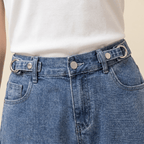 Denim Shorts Women High Waisted Relaxed Straight Leg Fit - Evergreen Outfits- Women Shorts