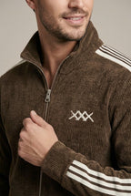 Men's Set | Half-Zip Jacket and Jogger Pants with Stripe Trim