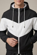 Men Set | Hooded Track Jacket and Jogger with Contrast Panels