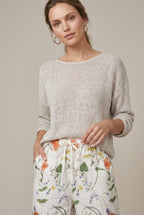 Women Trousers | Wide Leg Cropped Relaxed Fit with Drawstring