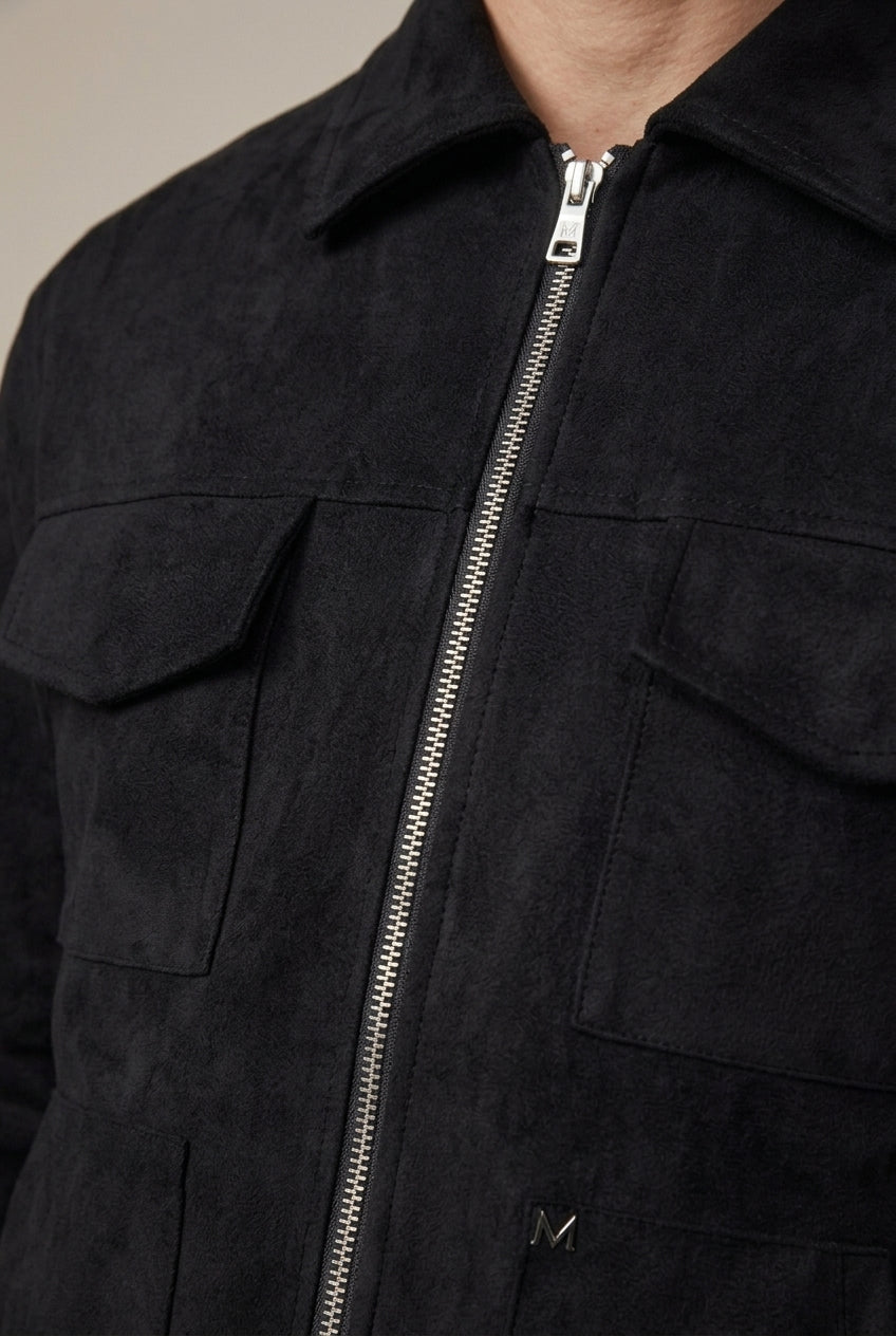 Men Jacket | Full-Zip Closure with Point Collar Regular Fit