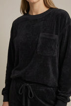 Women Set | Crew Neck Sweatshirt and Drawstring Joggers