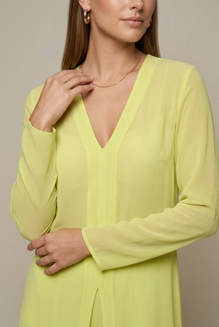 Women Set | Sheer Long Top and Matching Trousers Duo
