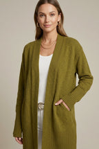 Women Cardigan | Relaxed Fit with Open Front Shawl Collar