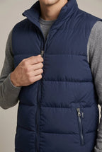 Men Cardigan | Quilted Stand Collar Full-Zip Sleeveless Vest