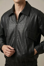 Men Jacket | Oversized Fit with Asymmetric Zip Front