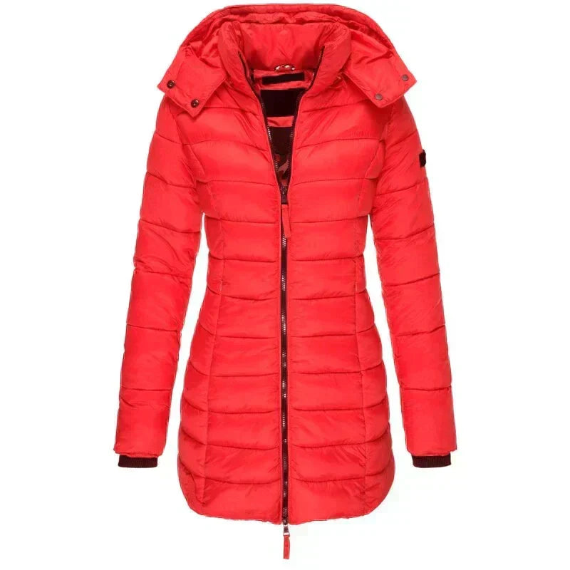 Women Jacket | Quilted Build with Removable Hood and Zip Pockets