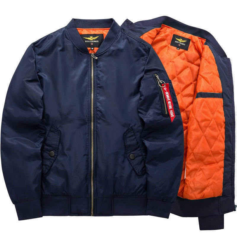 Men Jacket | Full Zip Stand Collar Straight Cut Outdoor