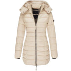 Women Jacket | Quilted Build with Removable Hood and Zip Pockets