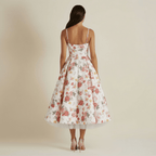 Dress Women Sweetheart Neckline Detailing Design - Evergreen Outfits - Women Midi Dress