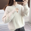 Women Sweater | Ribbed Knit Round Neck Regular Fit Design