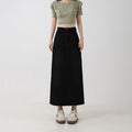 Women Skirt | High-Waist Maxi Denim with Back Slit