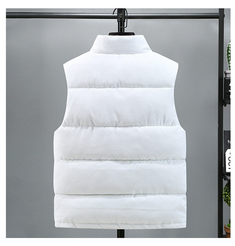 Men Set | Corduroy Puffer Vest with Snap Placket
