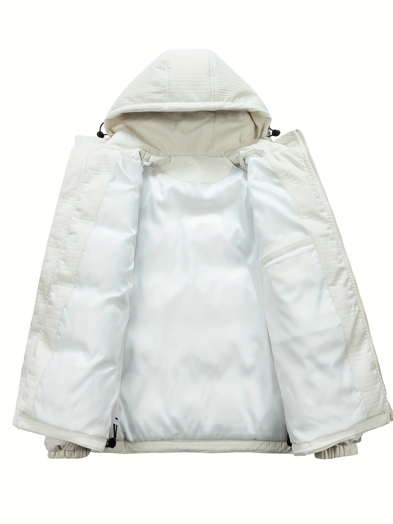 Men Puffer Jacket | Quilted Hood with Graphic Back Print