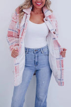 Women Jacket | Oversized Fit with Checked Plaid Pattern