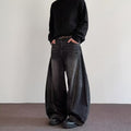 Men Jeans | Wide Leg Fit with Zip Fly and Whisker Fading