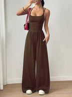 Women Jumpsuit | Wide Leg Fit with Ruched Waist Detail