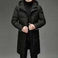 Men Puffer Jacket | Longline Fit with Detachable Hood