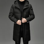 Men Puffer Jacket | Longline Fit with Detachable Hood